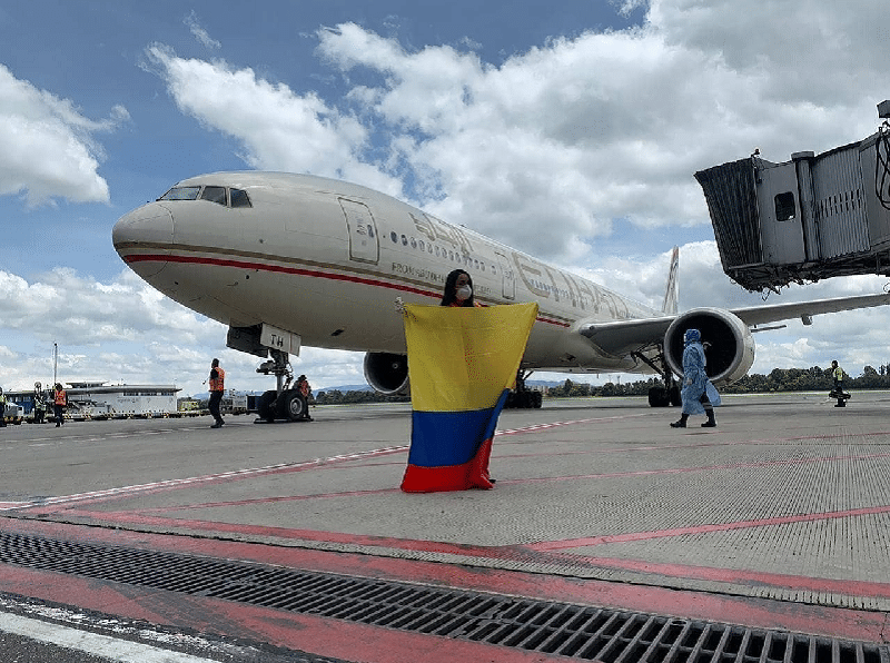 Pandemia: han sido repatriados más de 1.150 colombianos en 14 vuelos humanitarios