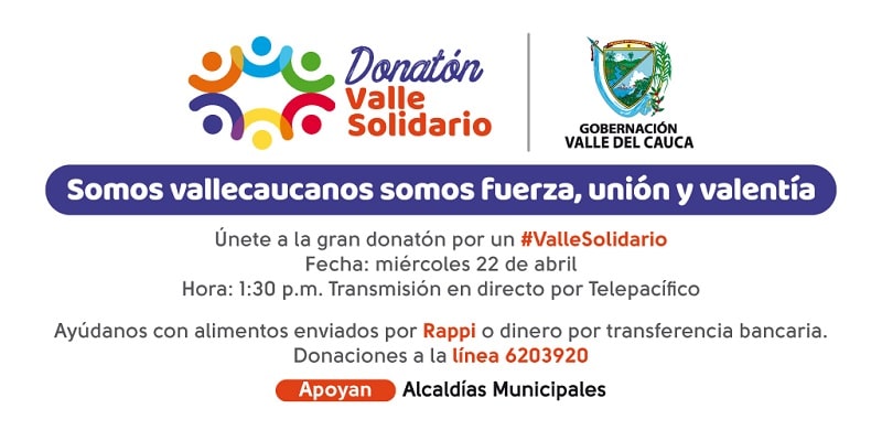 Todo listo para gran donatón 'Valle Solidario' este miércoles desde la 1:30 p.m. por Telepacífico