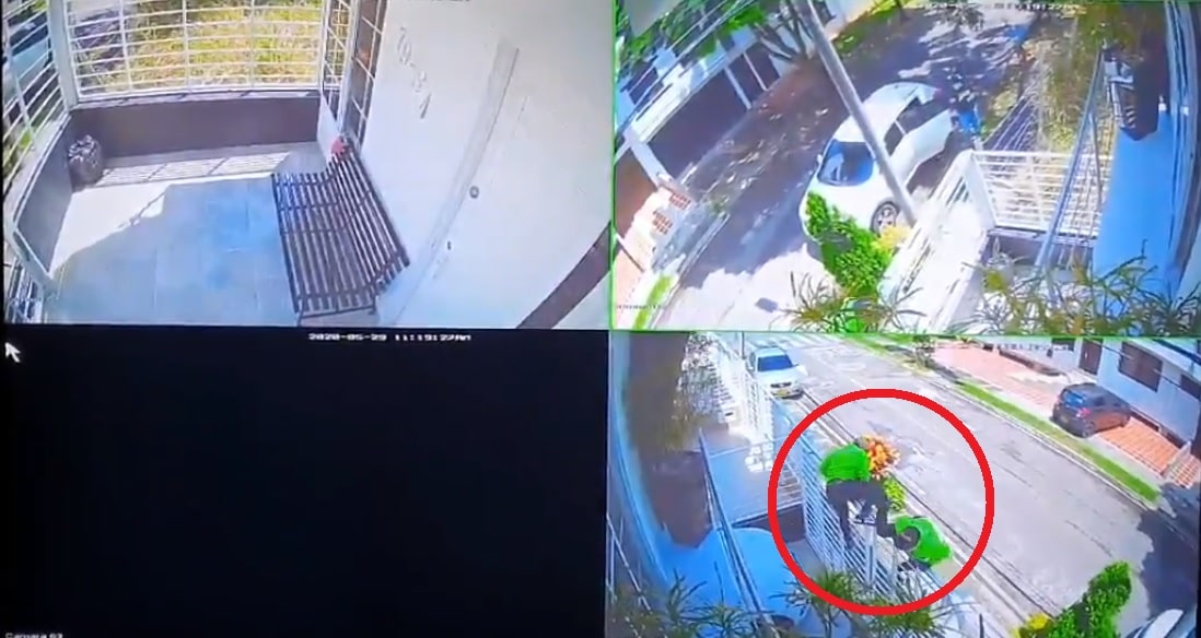 En video quedó grabado cuando sujetos vestidos de policías intentaron hurtar una casa en el sur de Cali