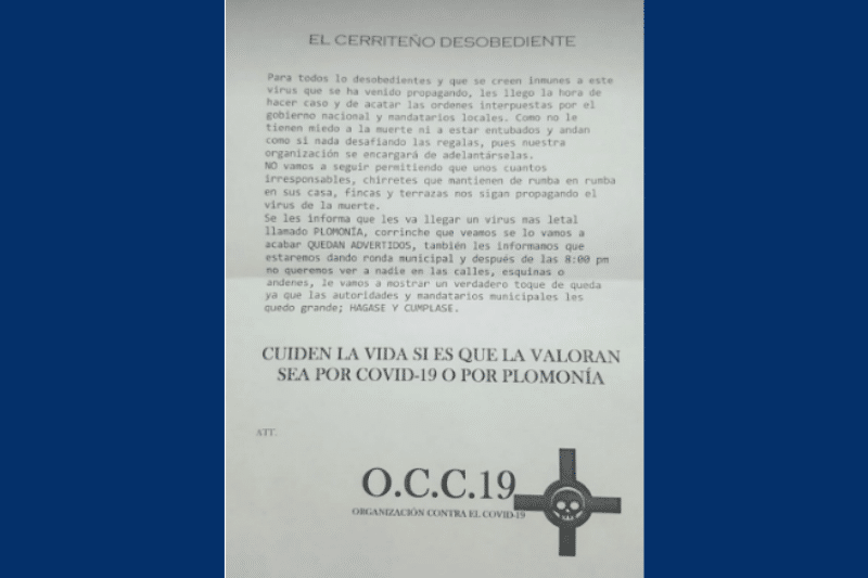 Autoridades buscan a los autores de panfletos que amenazan a la comunidad en El Cerrito