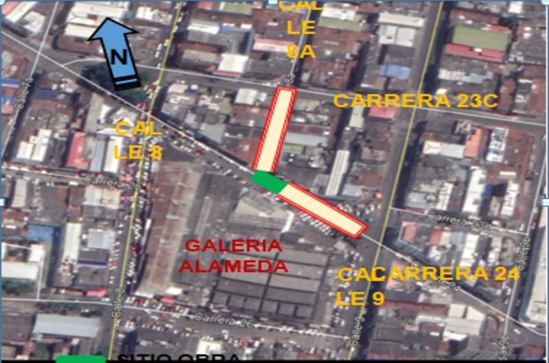 Vías del barrio Alameda serán cerradas durante siete meses por obras de Emcali