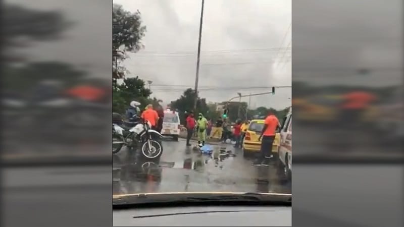 Mañana lluviosa en Cali dejó un motociclista muerto en accidente de tránsito