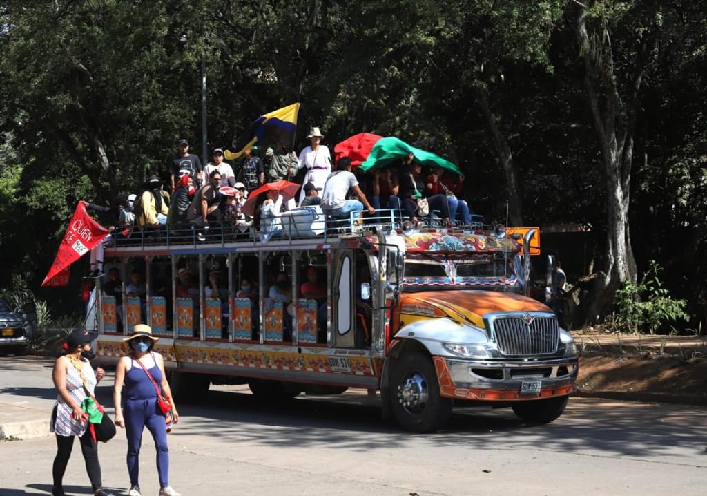 Caravana de la minga indígena salió de Cali y ahora buscará llegar hasta Bogotá