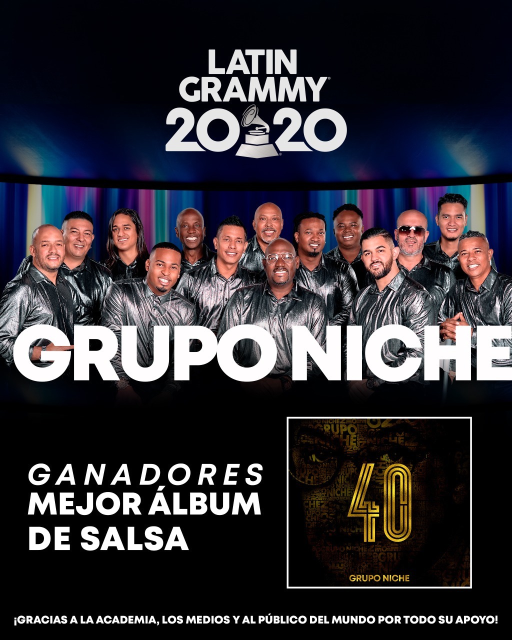 Grupo Niche ganador en los Latin Grammy