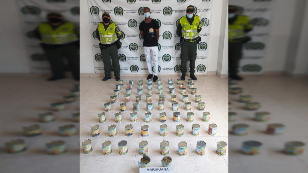 A la cárcel presunto responsable de transportar 18 kilos de marihuana en tarros de conservas de fruta