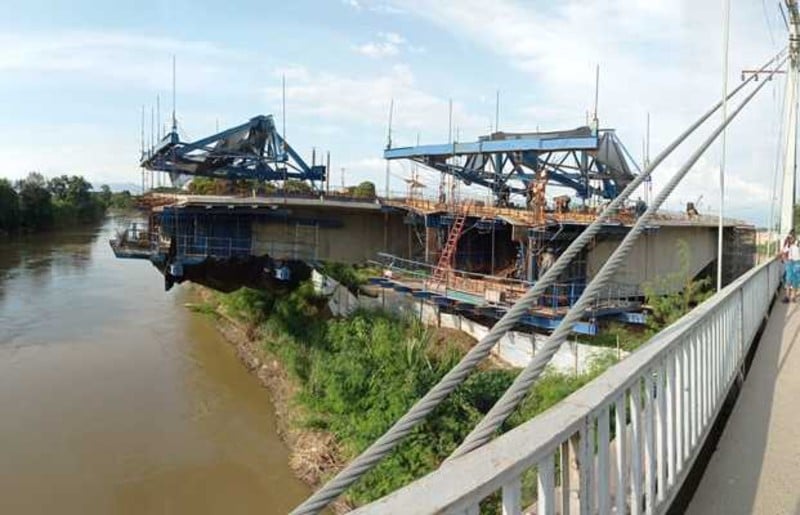 Así avanza la construcción del nuevo puente de Juanchito