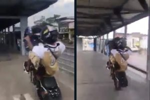 motociclista-sera-sancionado-por-hacer-maniobra-imprudente-en-estacion-del-mio-23-07-2021