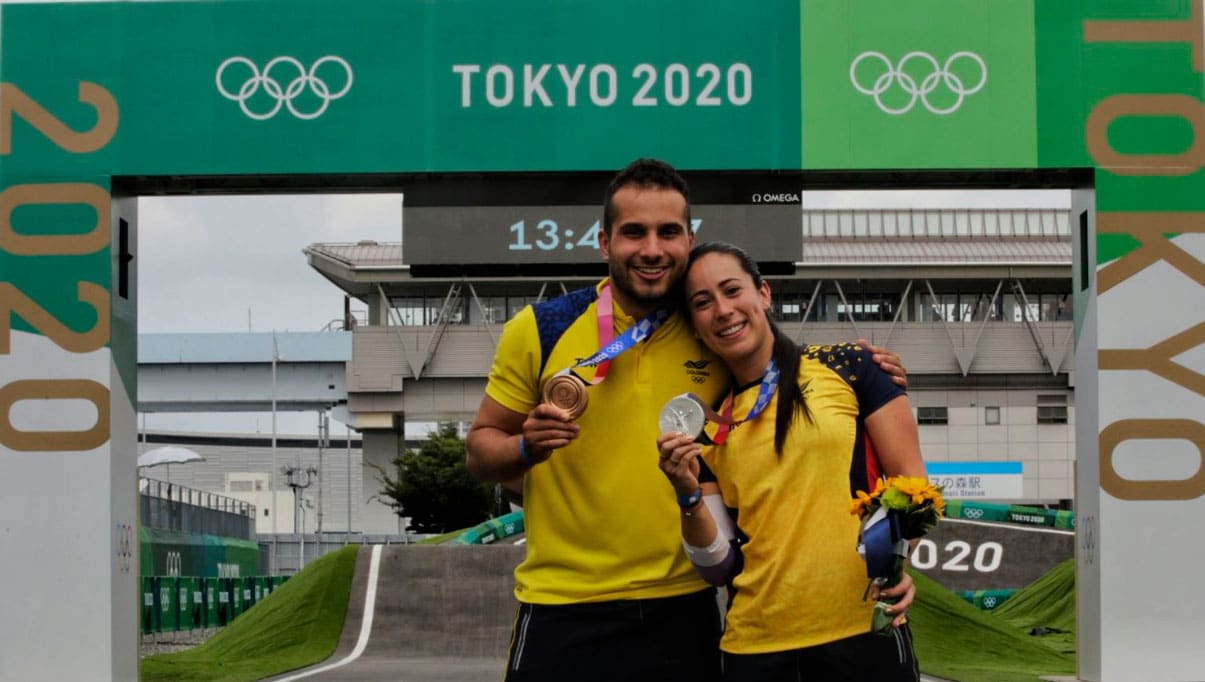 Plata y el bronce para Colombia en el BMX de los Juegos Olímpicos