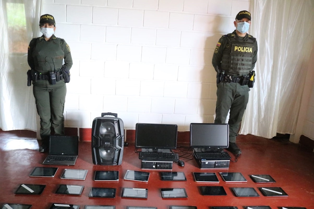 Recuperadas 33 tabletas robadas de una institución de Vijes, Valle