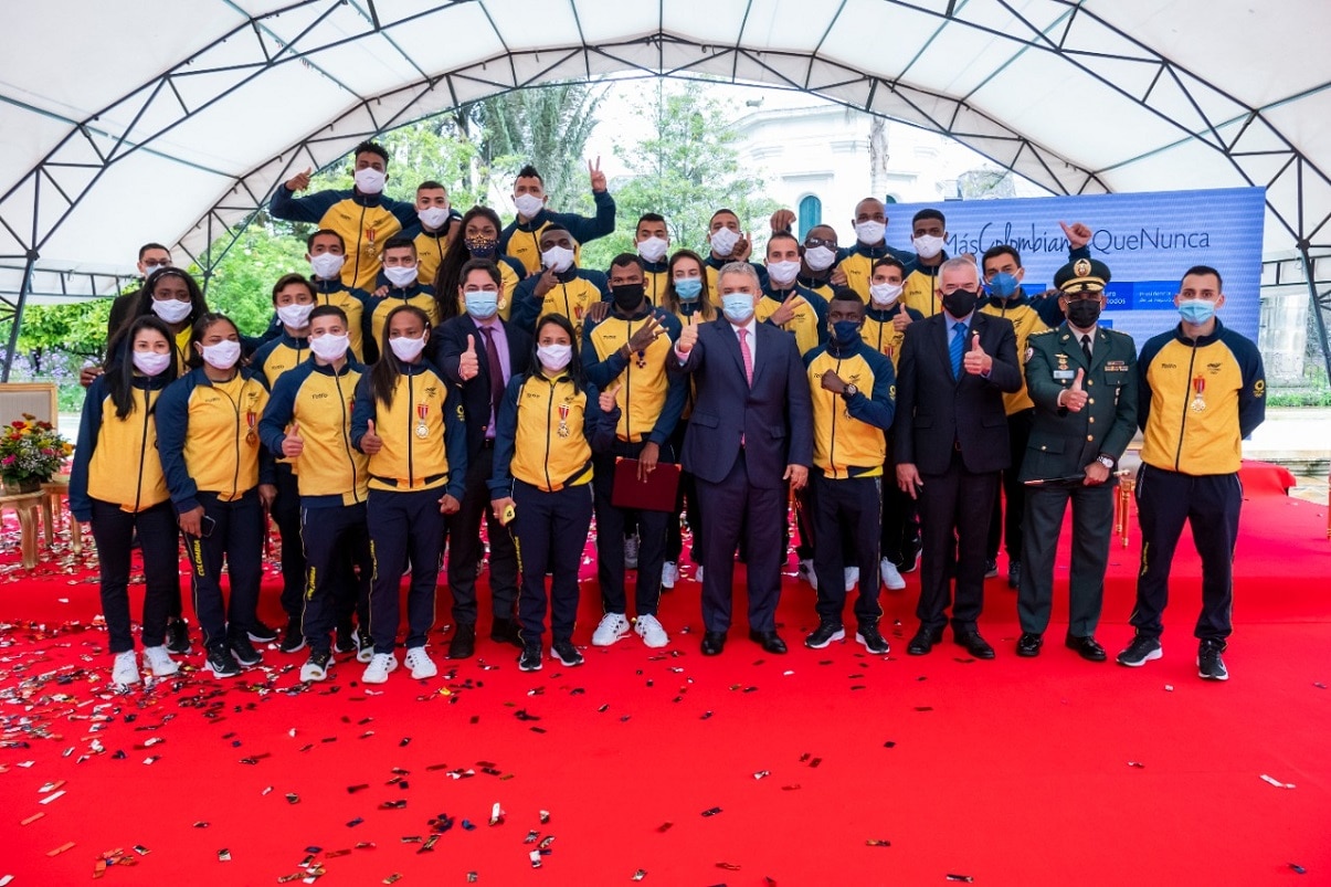 El presidente Duque rindió homenaje a deportistas olímpicos Tokio 2020