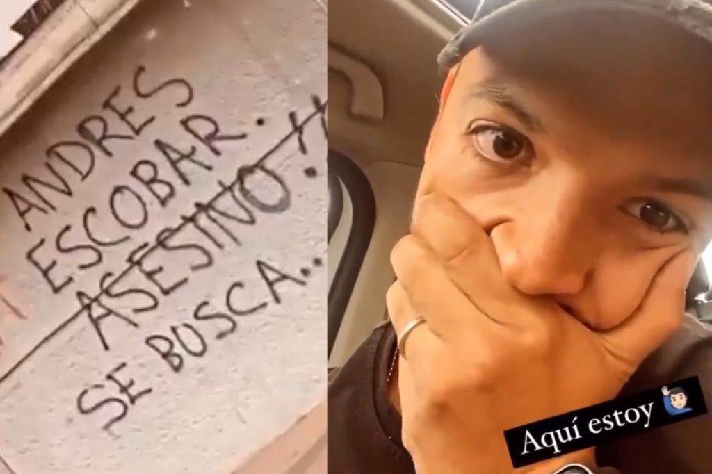 Viral: Andrés Escobar pinta grafiti donde lo llaman "asesino"