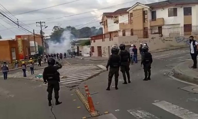 Disturbios en Popayán por jornada de manifestaciones deja cuatro heridos