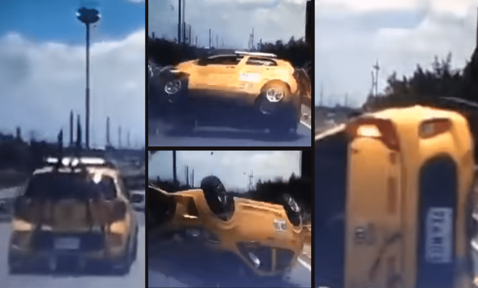 Video: El impresionante accidente de un taxista 'acelerado' en plena Autopista Sur