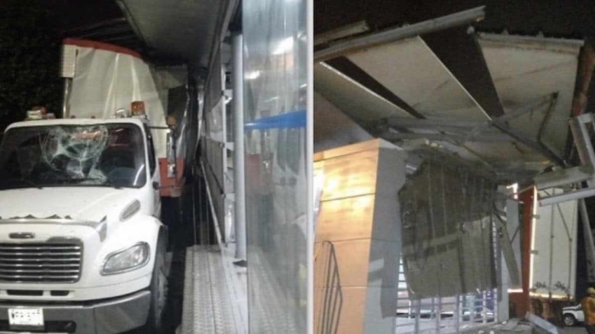 Imprudencia de conductor de un camión provocó daños en estación del MÍO