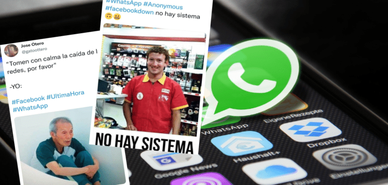 Los memes  que surgieron tras la caída de WhatsApp, Instagram y Facebook