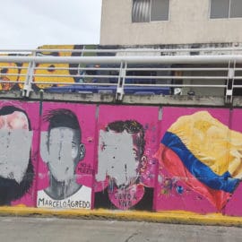 Vuelven a ser tapados los 'murales de la memoria' ubicados sobre la Calle 5