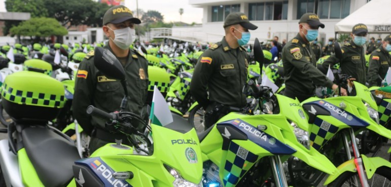 Policía departamental recibió 200 motos por parte de la Gobernación del Valle