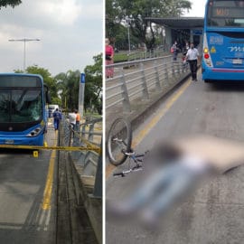 Muere ciclista arrollado por bus del Mío frente a estación Prados del Norte