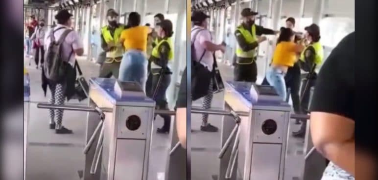 Capturan a dos mujeres por agredir a una auxiliar de policía en estación de MÍO