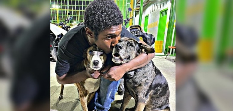 'Choco', el hombre en condición de calle que celebra el cumpleaños de sus perros