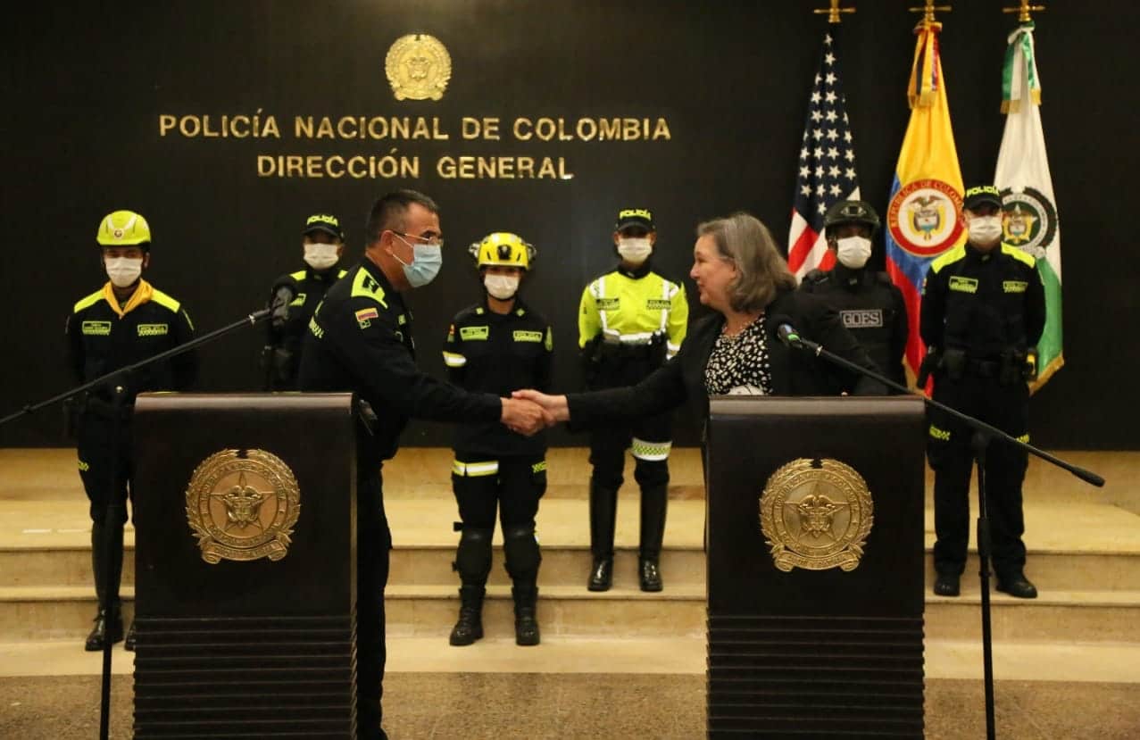 Estados Unidos donará 8 millones de dólares a Policía en Colombia