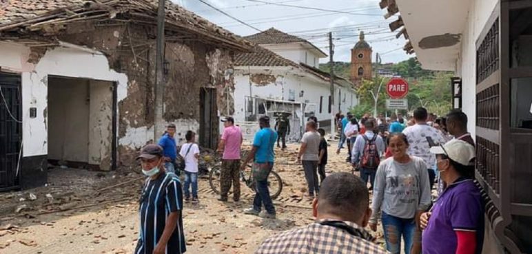 Explosión de bomba cerca a la estación de policía de Caloto, Cauca, causó pánico