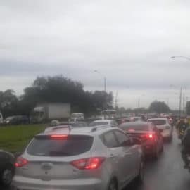 Movilidad entre Jamundí y Cali amaneció colapsada por accidente de tránsito