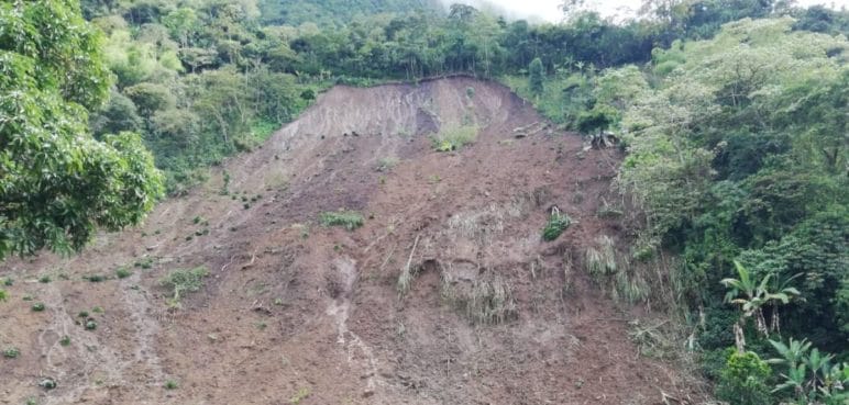 Preocupación por posibles deslizamientos de tierra en el Cauca