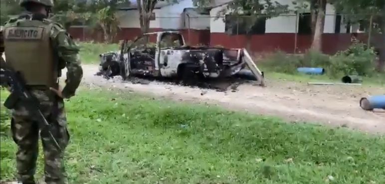 Explotó carro bomba cerca de base militar en Fortul, Arauca