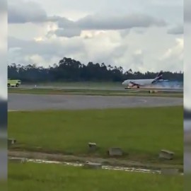 Previenen accidente aéreo en aeropuerto de Medellín