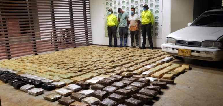 Autoridades incautan cargamento de marihuana en el sector de Cencar, Yumbo