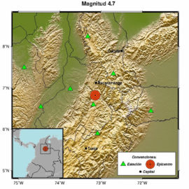 Nuevo sismo de magnitud 4,7 se sintió en varias regiones de Colombia