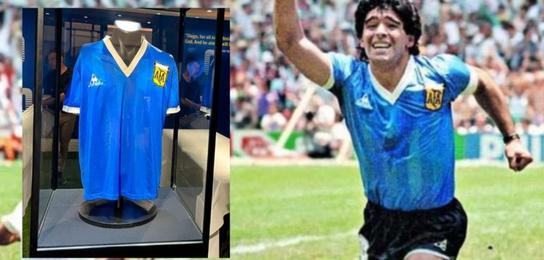 Subastan la camiseta de Diego Maradona por 9,3 millones de dólares