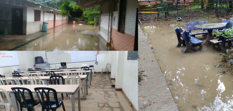 Por inundación: más de 500 estudiantes no pudieron volver a clases