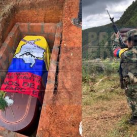 Así fue el entierro de alias Mayimbú en las montañas del Cauca