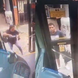 Ataque al MÍO: Hombre lanzó piedra a un bus y pudo herir a una mujer