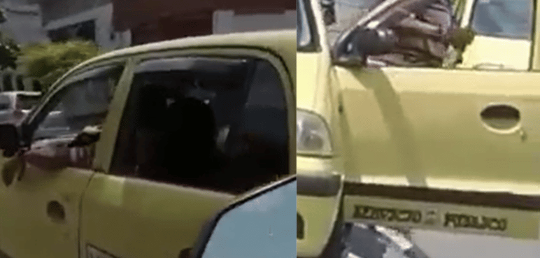 Taxista amenazó con cuchillo a un motociclista por imprudencia