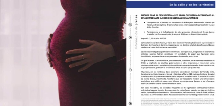 Descubren red ilegal que habría defraudado al Estado con cobro de licencias de maternidad