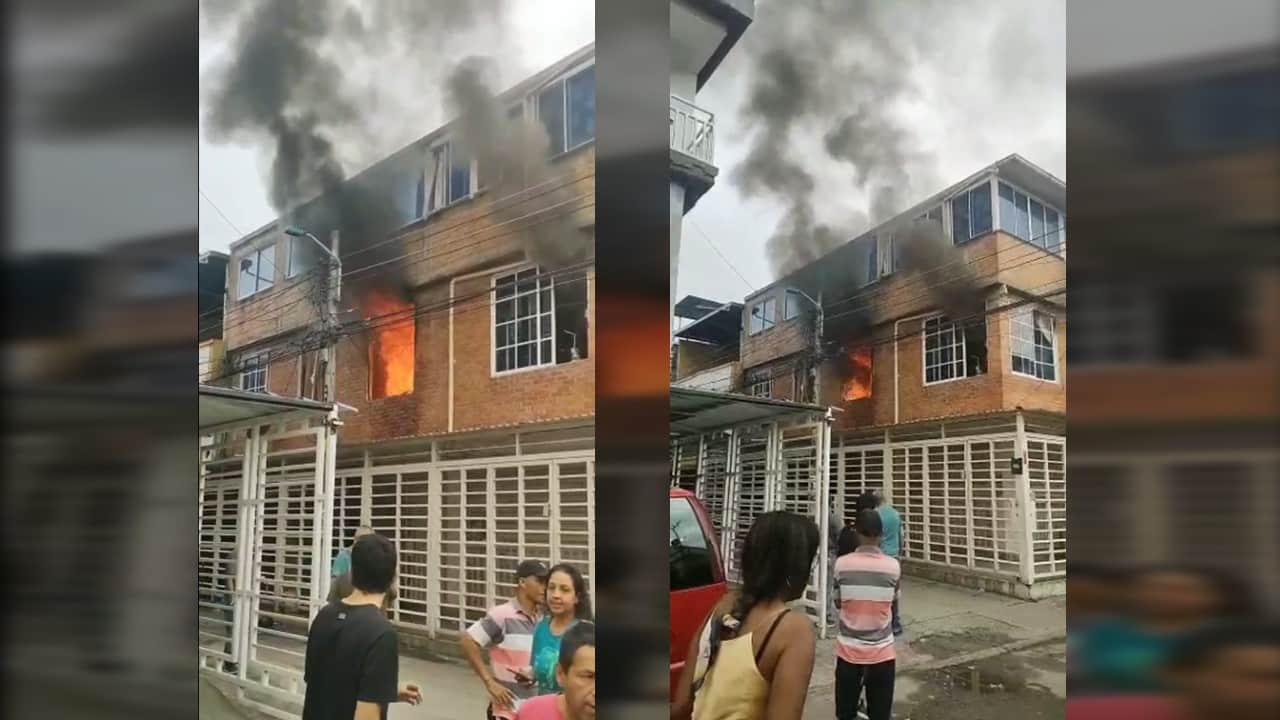 Una persona resultó herida tras incendio en el segundo piso de una casa en Cali