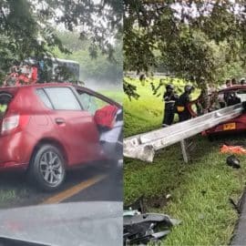 Aparatoso accidente de tránsito en Tuluá, dejó una persona muerta y dos heridos