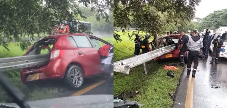 Aparatoso accidente de tránsito en Tuluá, dejó una persona muerta y dos heridos