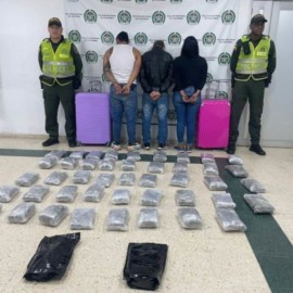 Capturaron a tres personas con 23.000 gramos de marihuana que pretendían distribuir por el país