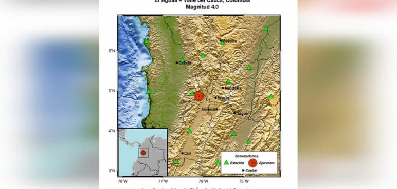 ¿Sintió algo? Reportan temblor en el Valle del Cauca con una intensidad de 4.0°