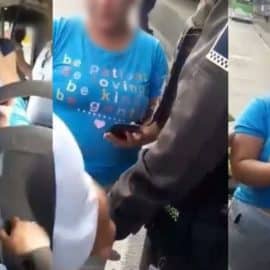 Sorprenden a una mujer robando diferentes celulares en un bus del MÍO