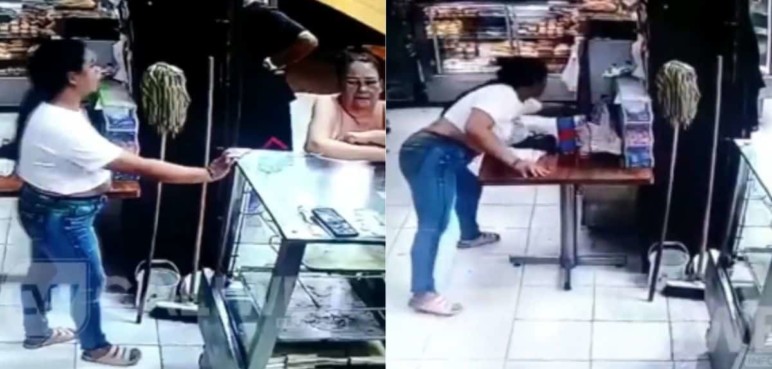 Video: Dos mujeres roban un celular en una panadería al nororiente de Cali
