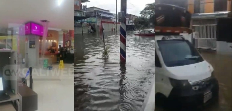 Video: fuertes lluvias en Cali dejaron varias vías inundadas este viernes