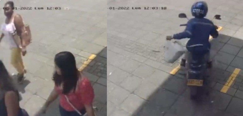 Video: Mujer fue víctima del ‘arranca bolsos’ en vía pública del sur de Cali