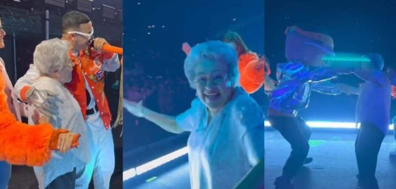 Abuelita reguetonera se roba el show en concierto de Daddy Yankee