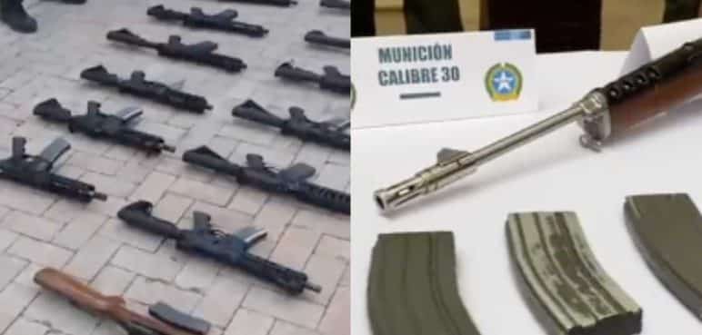 Autoridades incautan arsenal de armas de las disidencias de las Farc