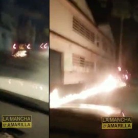 ¡De película! Persecución en Cali dejó un vehículo incinerado